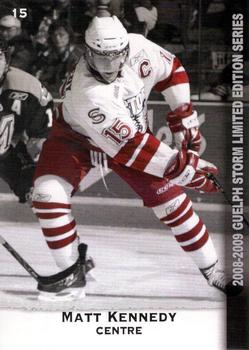 2008-09 M&T Printing Guelph Storm (OHL) #NNO Matt Kennedy Front