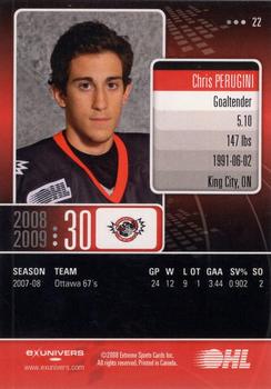 2008-09 Extreme Ottawa 67's (OHL) #22 Chris Perugini Back