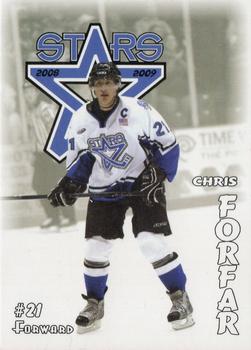 2008-09 Blueline Booster Club Lincoln Stars (USHL) #19 Chris Forfar Front