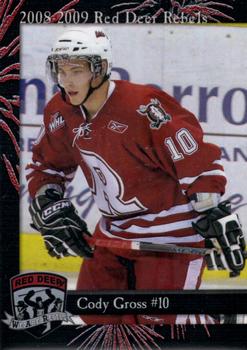2008-09 Cat Tail Design and Printing Red Deer Rebels (WHL) #7 Cody Gross Front