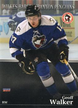2010-11 Choice Wilkes-Barre/Scranton Penguins (AHL) #25 Geoff Walker Front