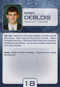 2010-11 Michigan Wolverines (NCAA) #6 Derek Deblois Back