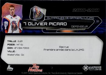 2010-11 Extreme Gatineau Olympiques (QMJHL) #7 Olivier Picard Back