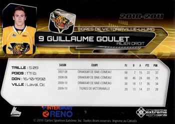 2010-11 Extreme Victoriaville Tigres (QMJHL) #9 Guillaume Goulet Back