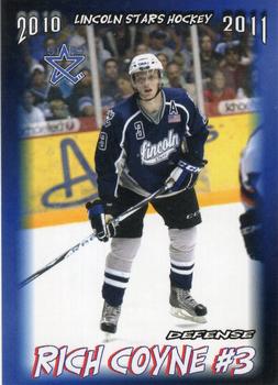 2010-11 Blueline Booster Club Lincoln Stars (USHL) #3 Richard Coyne Front