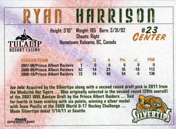 2010-11 Grandstand Everett Silvertips (WHL) #NNO Ryan Harrison Back