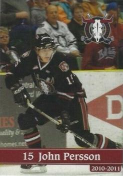 2010-11 Red Deer Rebels (WHL) #13 John Persson Front