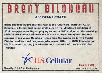 2010-11 U.S. Cellular Tri-City Americans (WHL) #5 Brent Bilodeau Back