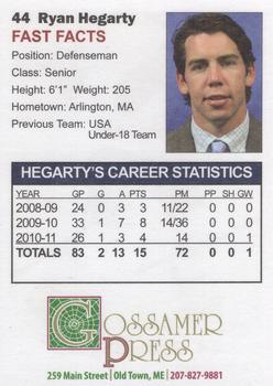 2011-12 Gossamer Press Maine Black Bears (NCAA) #22 Ryan Hegarty Back
