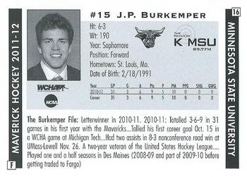 2011-12 KMSU 89.7 FM Minnesota State Mavericks (NCAA) #16 J.P. Burkemper Back