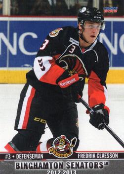 2012-13 Choice Binghamton Senators (AHL) #6 Fredrik Claesson Front