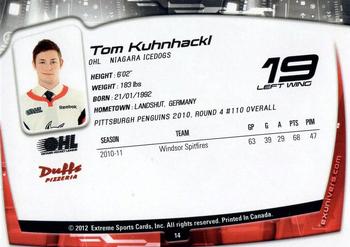 2011-12 Extreme Niagara IceDogs (OHL) #14 Tom Kuhnhackl Back