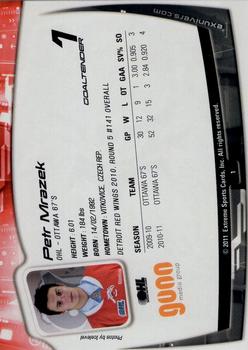 2011-12 Extreme Ottawa 67's (OHL) #1 Petr Mrazek Back