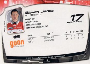 2011-12 Extreme Ottawa 67's (OHL) #12 Steven Janes Back