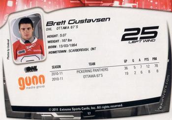 2011-12 Extreme Ottawa 67's (OHL) #17 Brett Gustavsen Back