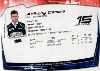 2011-12 Extreme Saginaw Spirit (OHL) #4 Anthony Camara Back