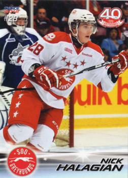 2011-12 Choice Sault Ste. Marie Greyhounds (OHL) #25 Nick Halagian Front