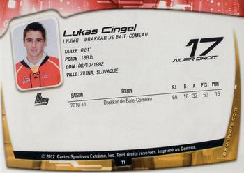 2011-12 Extreme Baie-Comeau Drakkar (QMJHL) #11 Lukas Cingel Back