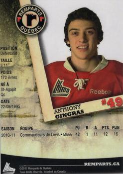 2011-12 Quebec Remparts (QMJHL) Update #6 Anthony Gingras Back