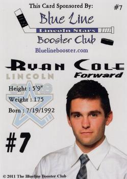 2011-12 Lincoln Stars (USHL) #7 Ryan Cole Back