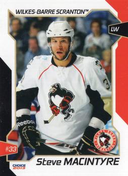 2012-13 Choice Wilkes-Barre/Scranton Penguins (AHL) #12 Steve MacIntyre Front