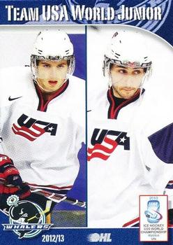 2012-13 BD's Mongolian Grill Plymouth Whalers (OHL) #32 Ryan Hartman / Vincent Trocheck Front