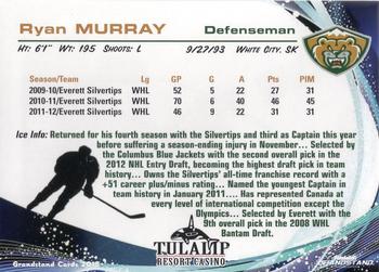 2012-13 Grandstand Everett Silvertips (WHL) #NNO Ryan Murray Back