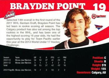 2012-13 Moose Jaw Warriors (WHL) #NNO Brayden Point Back