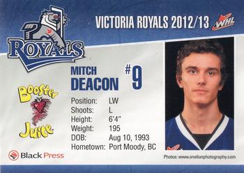 2012-13 Black Press Victoria Royals (WHL) #5 Mitchell Deacon Back