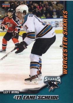2013-14 Choice Worcester Sharks (AHL) #2 Lane Scheidl Front