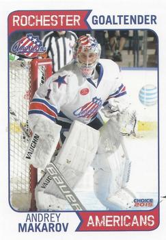 2014-15 Choice Rochester Americans (AHL) #16 Andrey Makarov Front