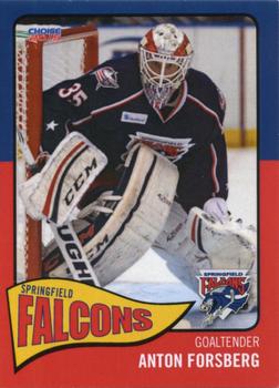 2014-15 Choice Springfield Falcons (AHL) #1 Anton Forsberg Front