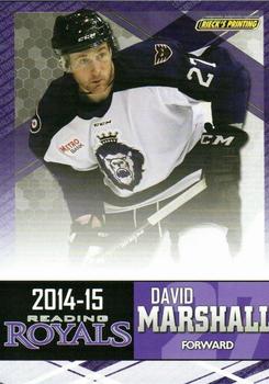 2014-15 Rieck's Printing Reading Royals (ECHL) #NNO David Marshall Front