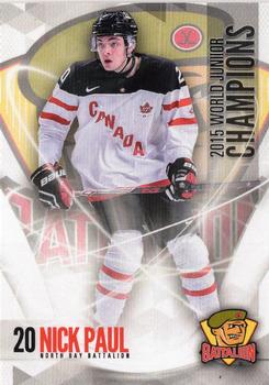 2014-15 Extreme North Bay Battalion OHL #24 Nick Paul Front