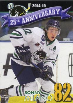 2014-15 Plymouth Whalers (OHL)  25th Anniversary Set #NNO Sonny Milano Front