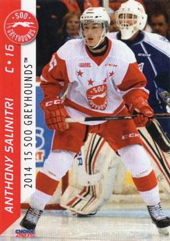 2014-15 Choice Sault Ste. Marie Greyhounds (OHL) #8 Anthony Salinitri Front