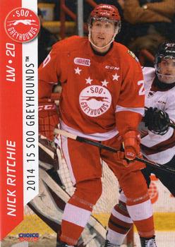 2014-15 Sault Ste. Marie Greyhounds (OHL) Update Set #26 Nick Ritchie Front