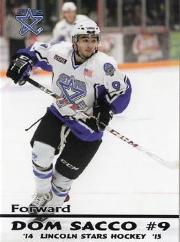 2014-15 Blueline Booster Club Lincoln Stars (USHL) #8 Dominick Sacco Front