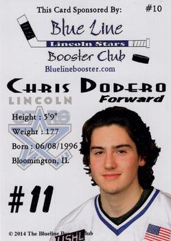 2014-15 Blueline Booster Club Lincoln Stars (USHL) #10 Christopher Dodero Back