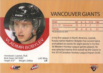 2014-15 Vancouver Giants (WHL) #NNO Vladimir Bobylev Back