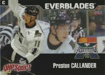 2007-08 Choice Florida Everblades (ECHL) #8 Preston Callander Front