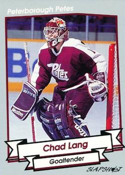 1993-94 Slapshot Peterborough Petes (OHL) #15 Chad Lang Front