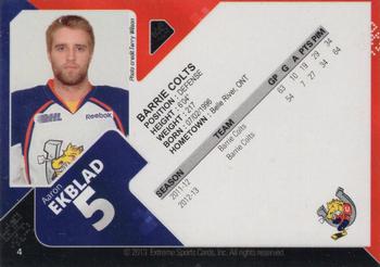 2013-14 Extreme Barrie Colts (OHL) #4 Aaron Ekblad Back