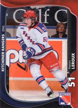 2013-14 Extreme Kitchener Rangers (OHL) #2 Paxton Leroux Front