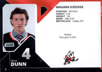 2013-14 Extreme Niagara IceDogs (OHL) #3 Vince Dunn Back