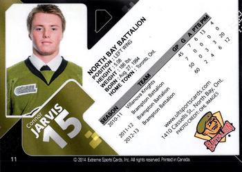 2013-14 Extreme North Bay Battalion (OHL) #11 Connor Jarvis Back