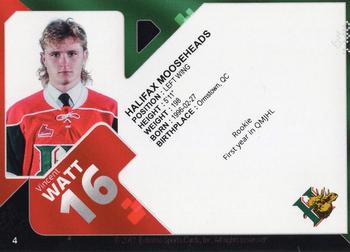 2013-14 Extreme Halifax Mooseheads (QMJHL) #4 Vincent Watt Back