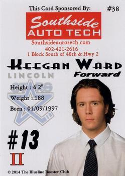 2013-14 Lincoln Stars (USHL) Series 2 #38 Keegan Ward Back