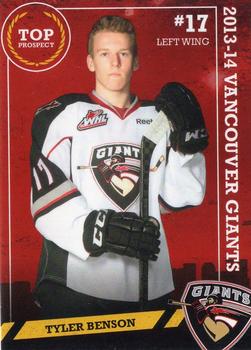 2013-14 Vancouver Giants (WHL) #NNO Tyler Benson Front