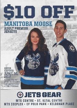 2016-17 Upper Deck Manitoba Moose (AHL) SGA #NNO Cover Card Back